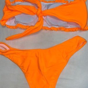 bright neon orange bikini!